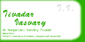 tivadar vasvary business card
